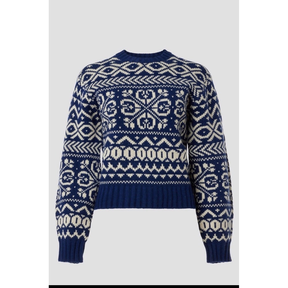 Polo Ralph Lauren Sweater Fair Isle Wool‎ Knit Pullover Women's Size M Classic